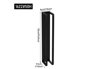 Porte-serviettes de salle de bain - barre porte-serviettes en fer noir - porte-serviettes de 50 cm - convient pour la salle de bain et la chambre