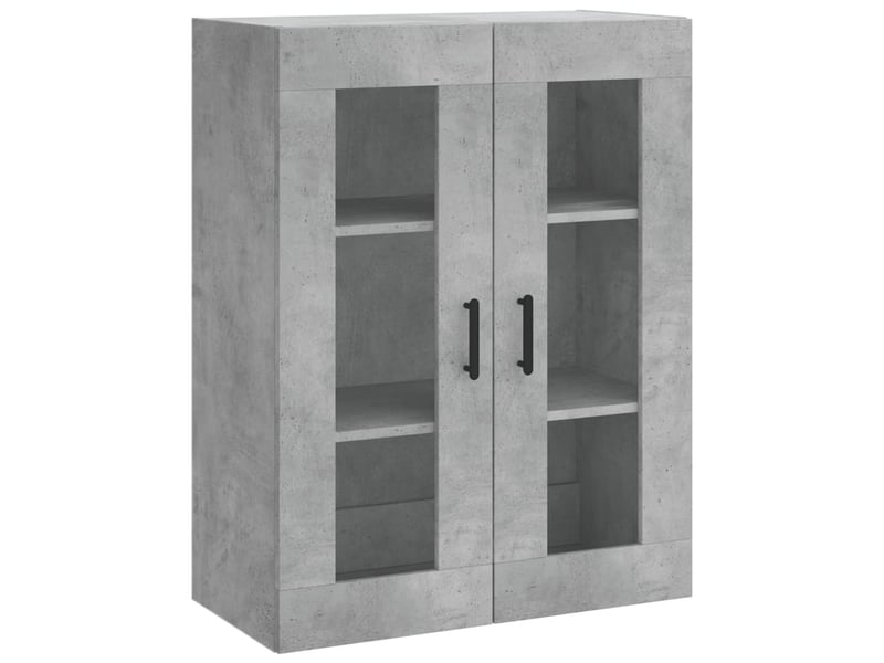 Buffet haut - bahut - meuble de rangement gris béton 69,5x34x180 cm bois d'ingénierie - Conforama E