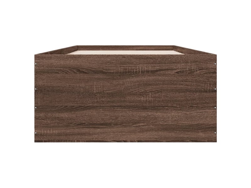  Lit simple- lit adulte -  cadre de lit sans matelas chêne marron 100x200 cm  - Conforama C