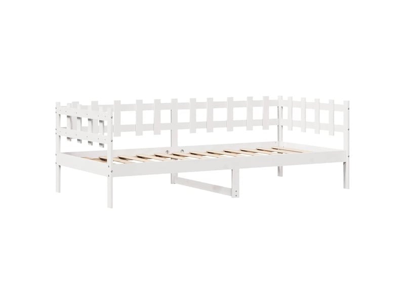  Lit simple- lit adulte -  lit de jour et tiroirs sans matelas blanc 80x200 cm bois massif  - Conforama D