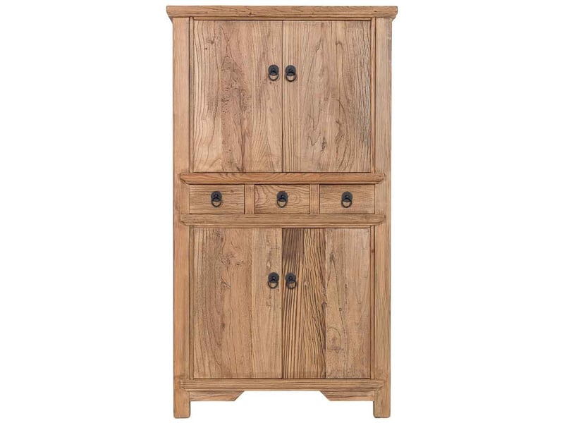  Armoire en bois beige 84x38x150 cm h  - Conforama C