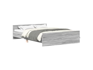 Lit 2 places 150x200 cm    coloris gris