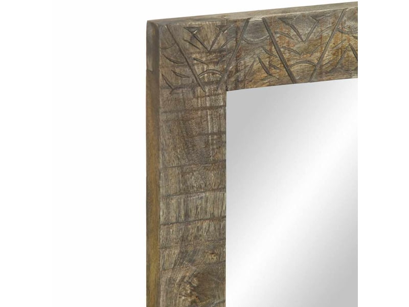  Miroir de salle de bain, miroir de toilette 50x2,5x70 cm bois de manguier massif cf62484  - Conforama D