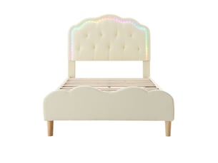 Lit simple 90x200 cm   Sol Morn coloris beige