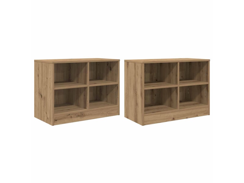  Armoire de lit 2 pièces chêne artisanal 66x33x48 cm  - Conforama D