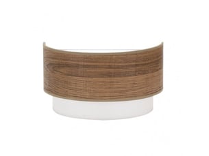 Applique murale fabrilamp myriam blanc bois foncé 1 x e27 17x30x16 cm