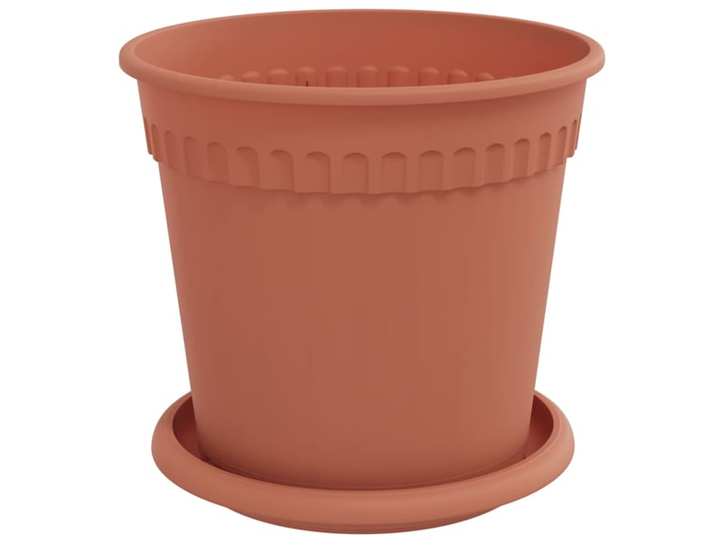 Jardinière - pots de plantes 24 pcs rouge brique plastique - Conforama E