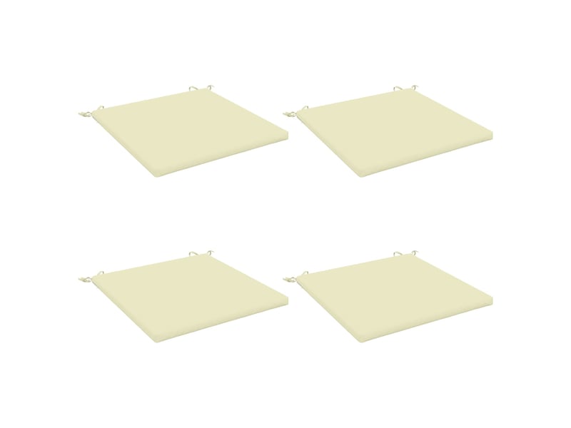  Lot de 4 coussins de siège, coussins d'assise soest 100 % polyester crème cf60381  - Conforama A