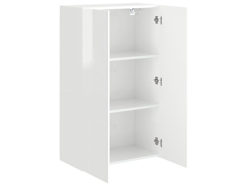  Meuble tv - banc tv - meuble de rangement mural 59,5 x 31 x 100 cm blanc brillant  - Conforama E