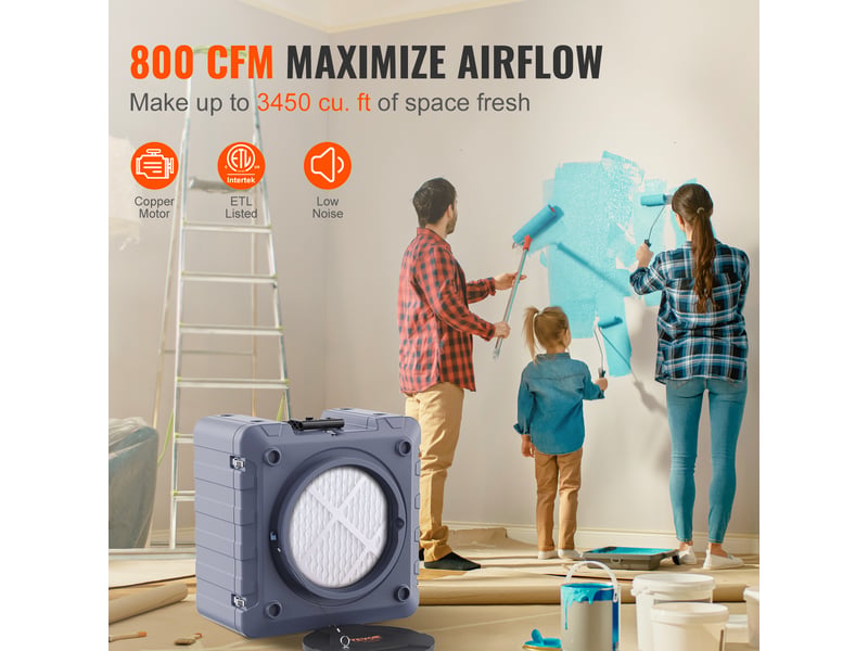 Epurateur deair avec machine a air negatif empilable 3 etapes 800 cfm  - Conforama C