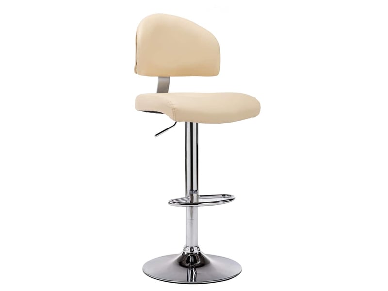  Tabouret de bar, chaise de bar crème similicuir shl84591  - Conforama B