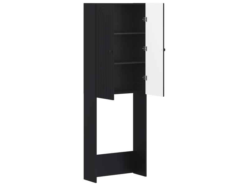 Armoire de toilette alkmaar noir 66x25.5x190 cm - Conforama D