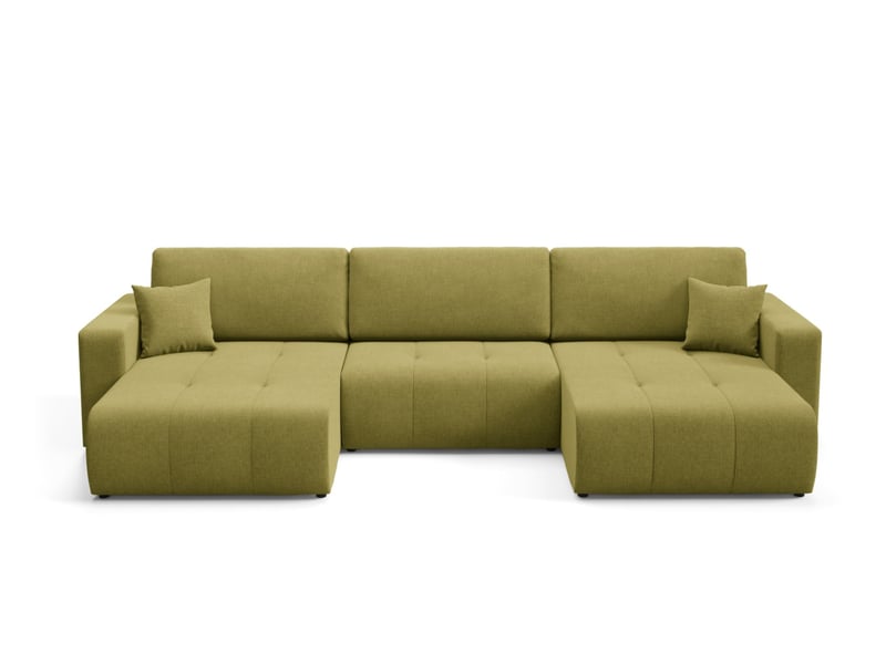  Canapé d'angle convertible molinio u vert olive  - Conforama A