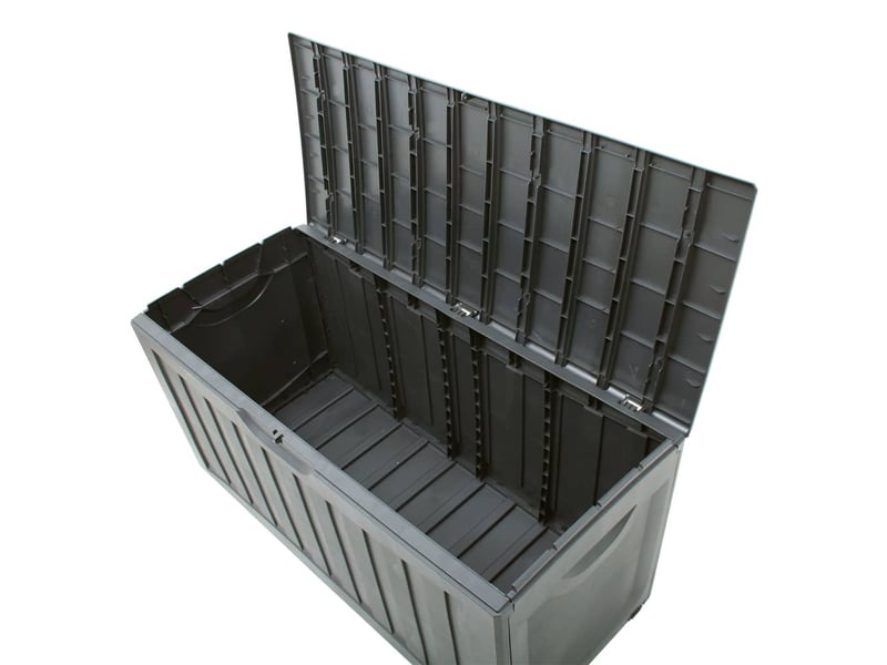  Boîte de rangement, coffre de rangement noir 118x53x57 cm polypropylène  - Conforama E