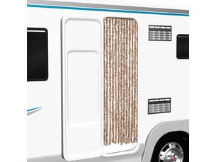 Rideau anti-mouches, moustiquaire beige et marron foncé 56x200 cm chenille cf43508
