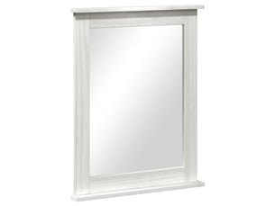 Miroir rectangulaire à fixer coloris blanc <strong></strong> <strong></strong> - 55.5 cm x 70 cm