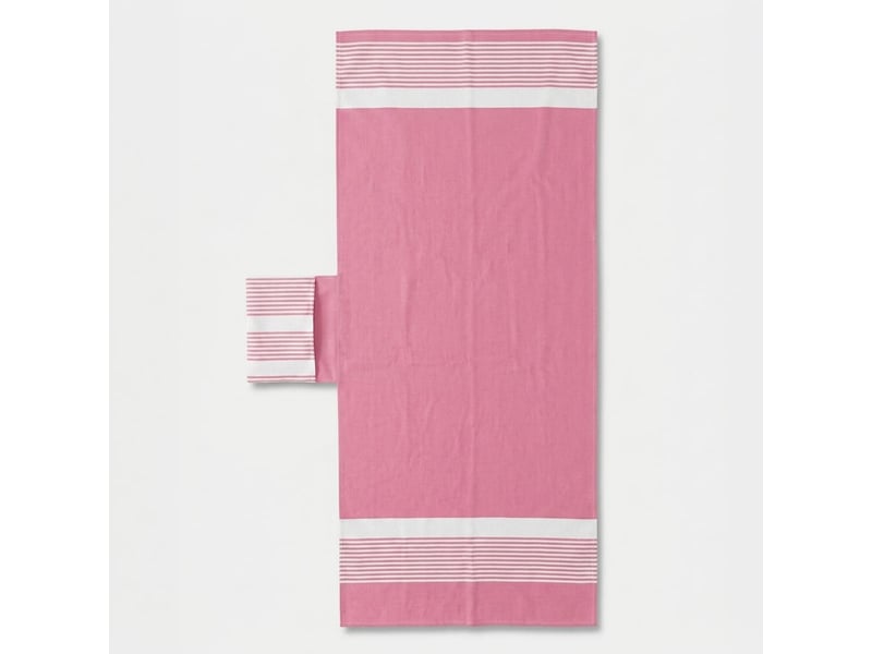  Serviette de plage pour transat avec poches et élastiques 75x195 mirelia - fucsia  - Conforama A