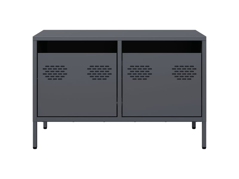  Meuble tv - banc tv - meuble de rangement anthracite 68x39x43,5 cm acier laminé à froid  - Conforama D