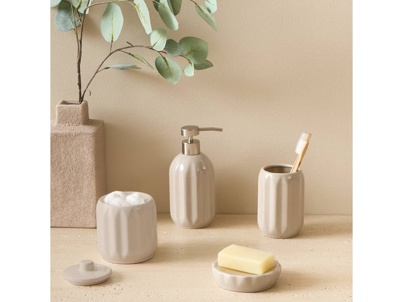  Porte-savon colorama en céramique d.11cm beige COLORAMA - Conforama B