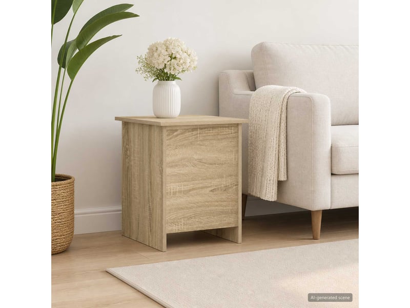 Coffre de rangement avec stockage chêne sonoma 40x40x50 cm - Conforama D