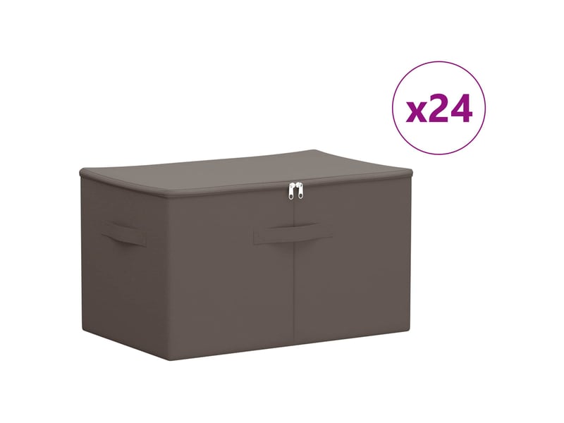  Boîte de rangement 24 pcs tissu intissé 55x35x32 cm 61,6 l shl54279  - Conforama C