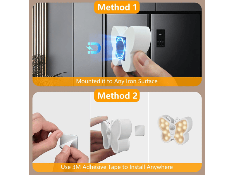 Veilleuse à capteur, lampe de nuit rechargeable 1200 mah, 2 températures de couleur, luminosité réglable, conception magnétique, blanc Pws0000 - Conforama E