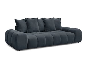 Canapé droit fixe BOBOCHIC EVEREST 3 places Tissu bleu