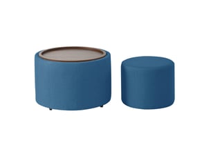 Pouf / repose pied <strong>DESMIU</strong> <strong></strong> bleu