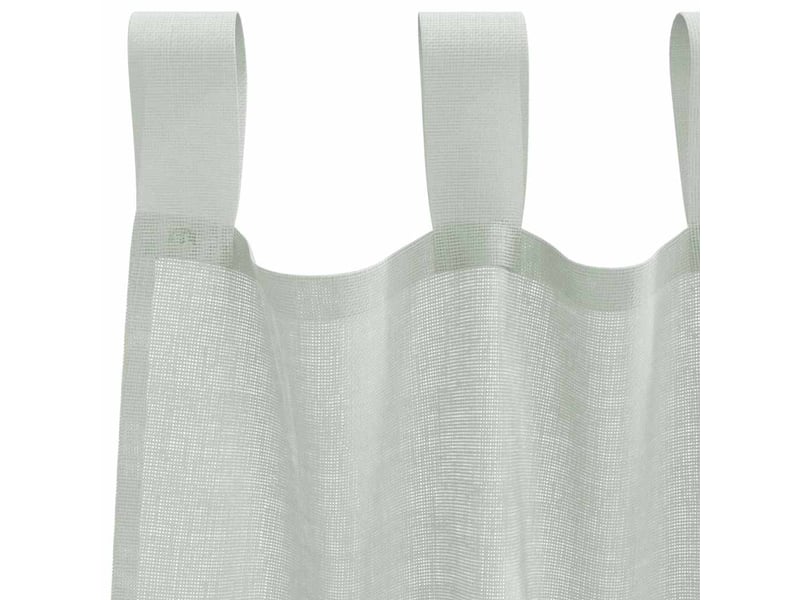  Lot de 2 rideaux en voile, voilages avec boucles gris clair 140x260 cm cf44300  - Conforama E