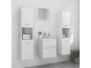 Ensemble de meubles de salle de bain blanc aggloméré cf63894