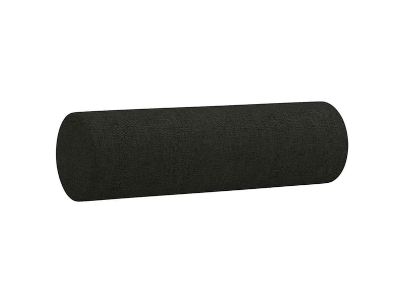  Lot de 2 coussins décoratifs noir ø15x50 cm tissu cf60883  - Conforama C