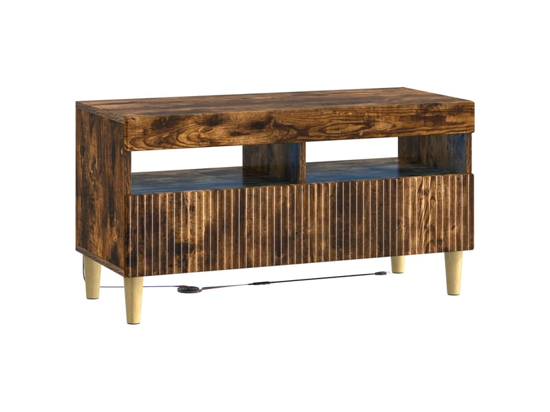 Ensemble de 3 meubles tv - banc tv - meuble de rangement led arnhem 3 pcs chêne fumé - Conforama E