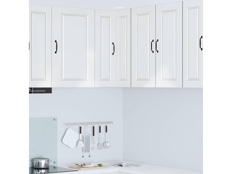 Meuble mural de cuisine, armoire d'angle cuisine porto blanc brillant 57x57x80cm - Conforama B