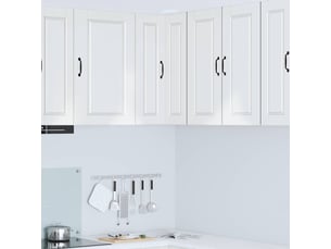 Meuble mural de cuisine, armoire d'angle cuisine porto blanc brillant 57x57x80cm