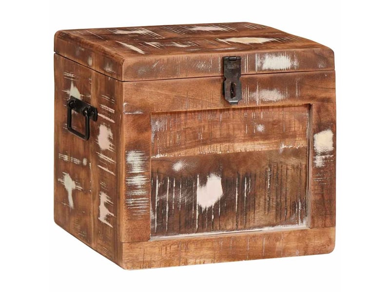 Boîte de rangement, coffre de rangement avec stockage marron bois de mangue massif shl1037 - Conforama A