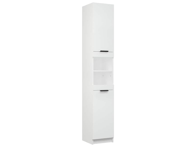  Armoire de salle de bain, meuble de rangement blanc 32x34x188.5 cm bois d'ingénierie  - Conforama A