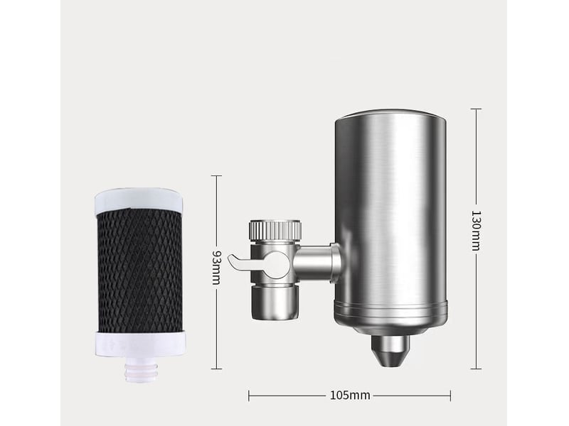  Robinet en acier inoxydable, système de filtration d'eau à bloc de carbone  - Conforama B