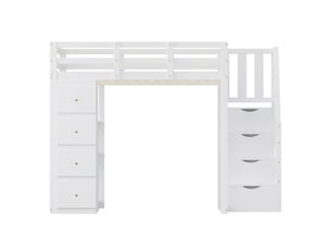 Lit mezzanine 140x200 cm MAISONORA coloris blanc