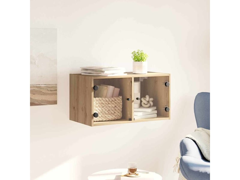  Meuble mural, meuble de rangement salon 68 x 37 x 35 cm bois d'ingénierie chêne artisanal  - Conforama D