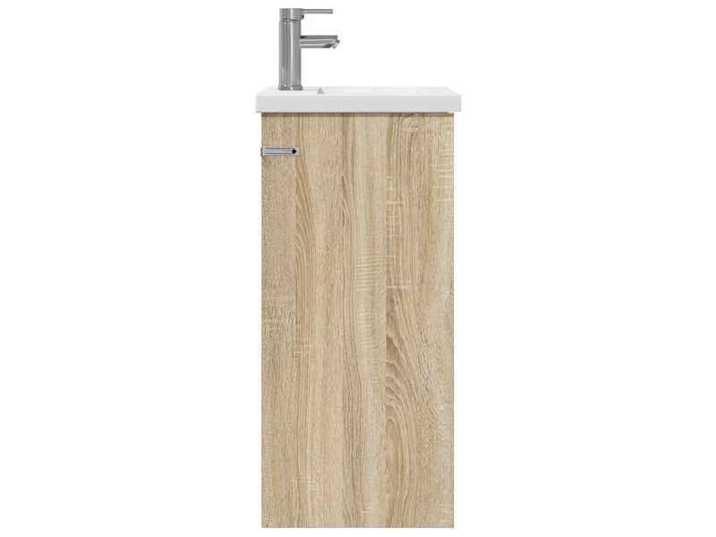  Meuble salle de bain avec évier, meuble de rangement chêne sonoma shl5917  - Conforama D