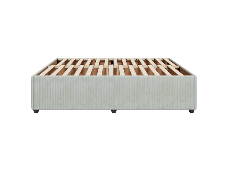  Lit double- lit adulte -  cadre de lit sans matelas gris clair 200x200 cm velours  - Conforama D