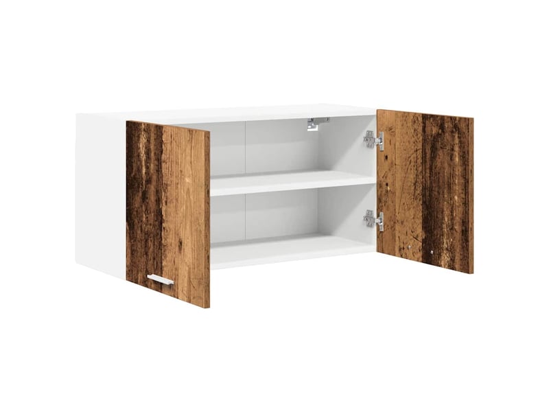  Meuble de rangement cuisine, armoire suspendue bois ancien 80x31x40cm bois d'ingénierie  - Conforama E