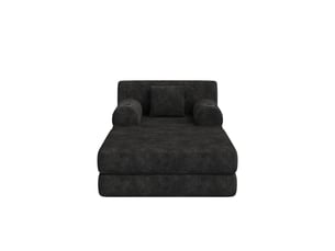 Fauteuil convertible MAISONORA Velours côtelé noir