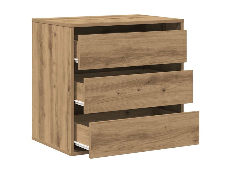  Commode chambre adulte, commode d'angle chêne artisanal 60x41x58 cm bois d'ingénierie  - Conforama E