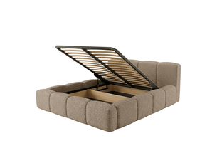 Lit coffre 180x200 cm MORPHEA Équinox coloris taupe
