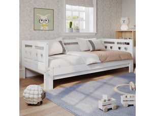Lit extensible 90x190 cm coloris blanc