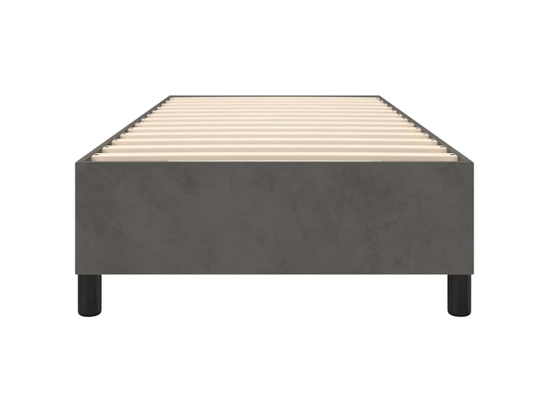  Lit simple- lit adulte -  cadre de lit à lattes gris foncé 80x200 cm velours  - Conforama D