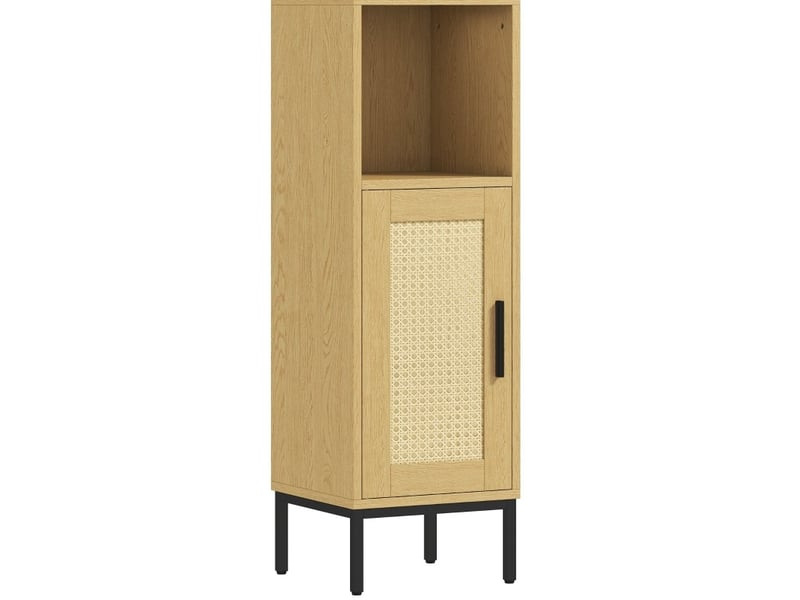  Meuble de salle de bains 30x30x94 cm avec tablette réglable bois naturel  - Conforama A