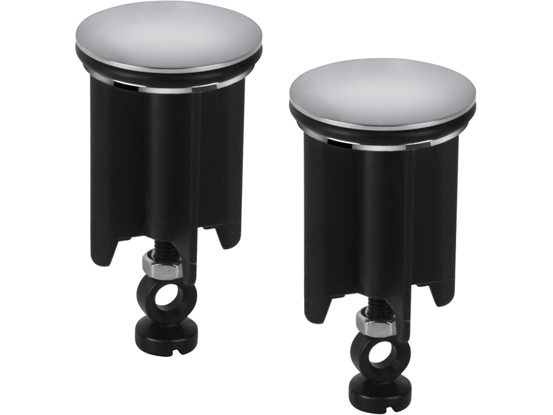 Bouchon d'évier universel, bouchon de vidange, bouchon d'évier réglable, ø 40 mm, 2 pièces, noir - Conforama A