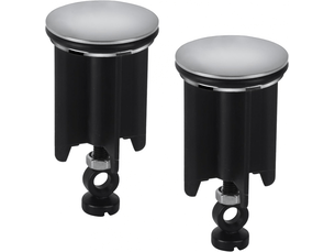 Bouchon d'évier universel, bouchon de vidange, bouchon d'évier réglable, ø 40 mm, 2 pièces, noir